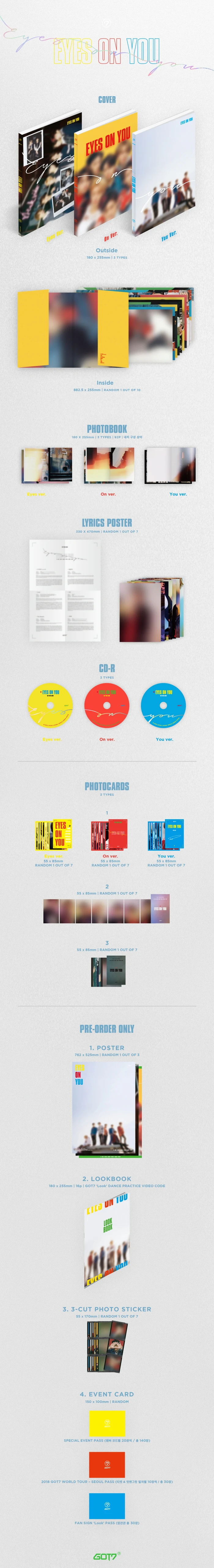 [MYKPOP]~ Официальный~ GOT7 MINI#8 глаза на вас CD, KPOP вентиляторы коллекции-SA19082306