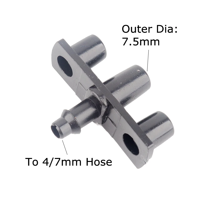 5~ 300 шт. 7,5 мм от мелкодисперсной разбрызгиватель разъем 4/7 мм шланг черный пластик орошения сада