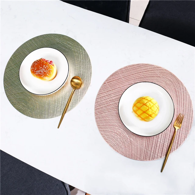 6/4Db Európai Stílusú Kerek Forró Bélyegzés Üreges Pvc Placemat Hőálló Nem Csúszás Háztartási Asztal Dekoráció Szőnyeg - Image 4