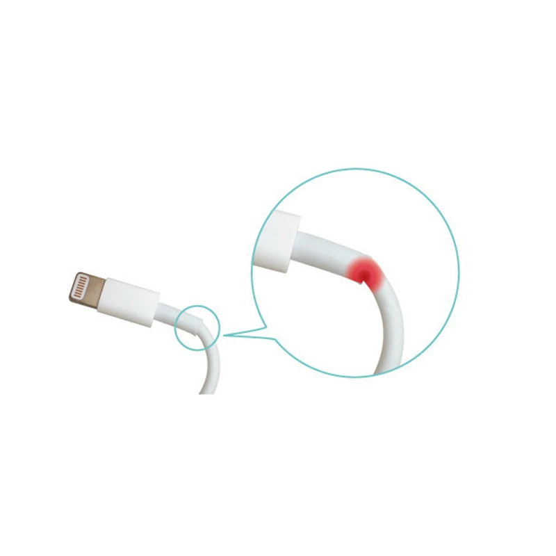 2 шт./лот USB кабель протектор Saver Наушники Шнур защита провода крышка 8Pin зарядное