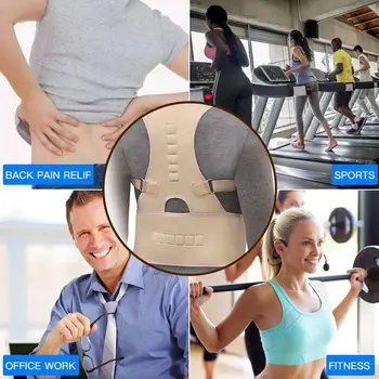 

Back Correction Belt Unisex Posture Corrector Belt Shoulder Support Spine Posture Back Corrector Belt Brace Orthopedic U6J4