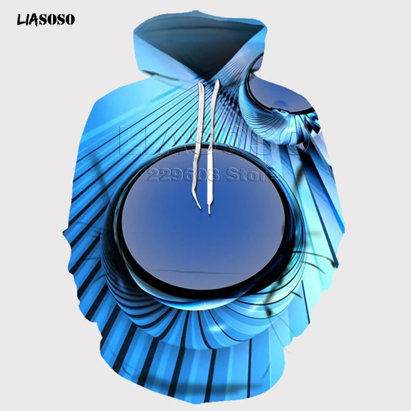 LIASOSO, стиль, 3D толстовки, мужские/женские, цветные, психоделические, цветные, 3d принт, мужские толстовки с капюшоном
