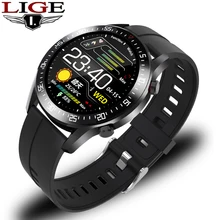 LIGE-reloj inteligente para hombre y mujer, nuevo accesorio de pulsera resistente al agua IP68 con pantalla táctil redonda, control del ritmo cardíaco y de la presión sanguínea, regalo