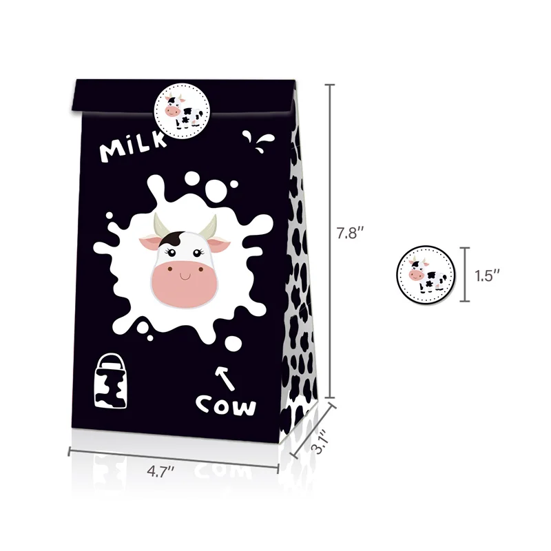 AQ Cute Cow Pattern Nougat Wrapping Paper For Baby Birthday Party