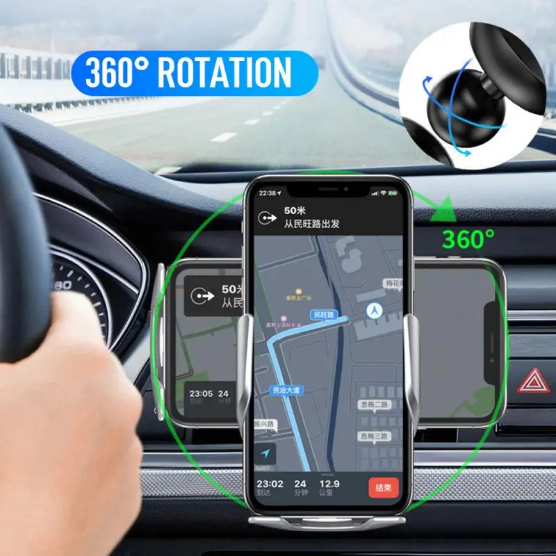 5 в 2A/9 в 1.67A автомобильное беспроводное зарядное устройство интеллектуальный инфракрасный датчик 15 Вт Беспроводное зарядное устройство автоматический телефон беспроводной зарядный кронштейн