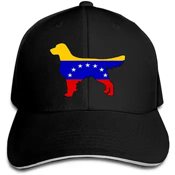 

Men Womens Venezuela Flag Golden Retriever Dogs Baseball Hat Baseball Cap