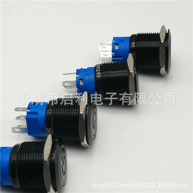Qi li Открытие 19 размер водонепроницаемый металлический кнопочный переключатель плоская шаровая Головка с высокой головкой винт ноги без кнопки блокировки