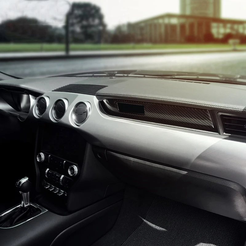 Для Ford Mustang- автомобиль Co-Pilot приборная панель украшение рамка крышка ABS салон автомобиля Наклейка на приборную панель