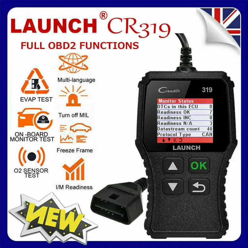 9-18 в мини-автомобиль OBD2 может Сканер сброс инструмента авто код неисправности считыватель диагностическое приспособление для двигателя 1,77 дюймов TFT экран