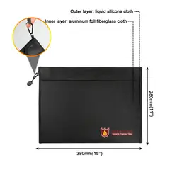 Огнеупорный мешок для документов водонепроницаемый огнестойкий мешочек для файлов денег документов OD889