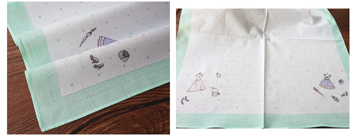 Handkerchiefs Women Cotton High Quality Soft Funny Printed Plaid Various Color Casual Ladies Pocket Square Elegant Chic Trendy
