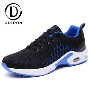 

Odipon Mens Shoes Outdoor Sport Running Shoes Men Black Mesh Upper Comfort Durable Shock-absorption Training Jogging Sneakers