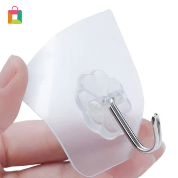 

4Pcs strong transparent suction cup suction cup wall-mounted hook kitchen bracket bathroom accessories wall-mounted Cozy