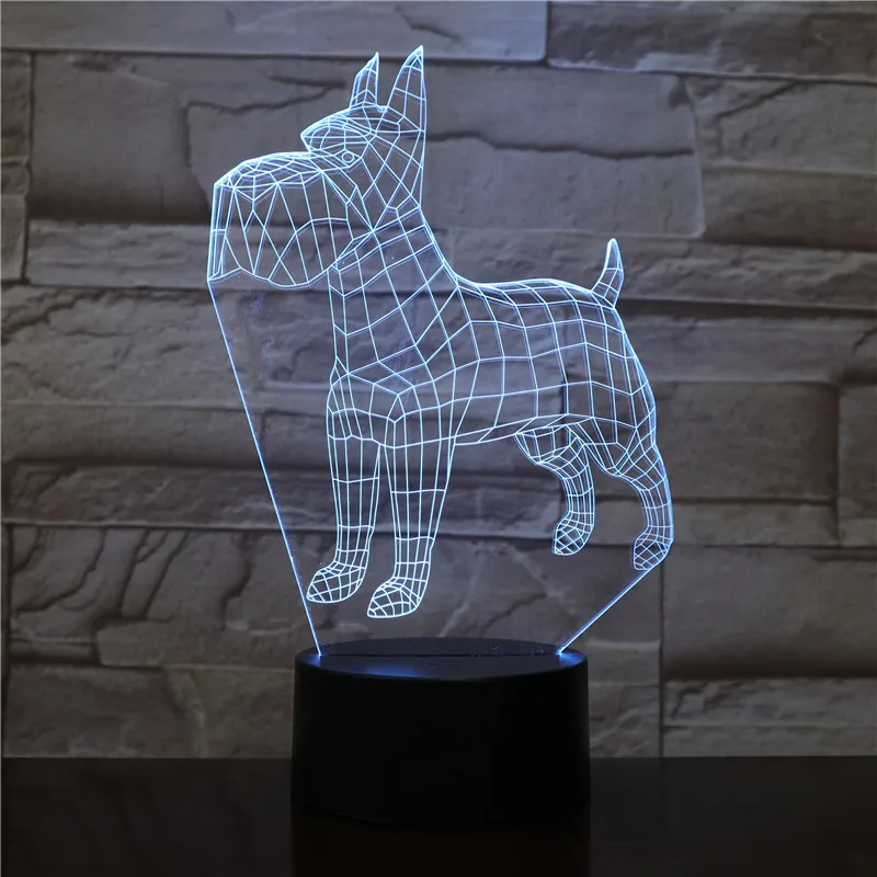 3D светодиодные ночные светильники животные Собаки 7 цветов Изменение Doberman Новинка Детский дом Pinscher Luminaria Настольная лампа Декор подарки 2081