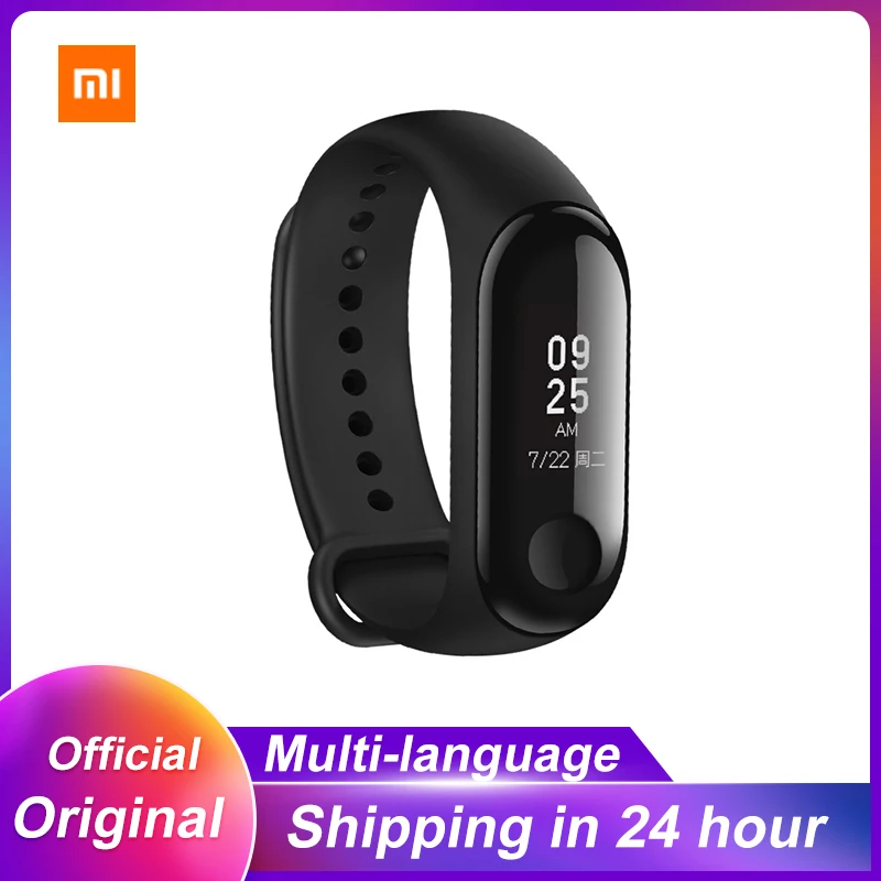 Оригинальный Смарт браслет Xiaomi Mi Band 3 фитнес трекер смарт с сенсорным OLED экраном 0