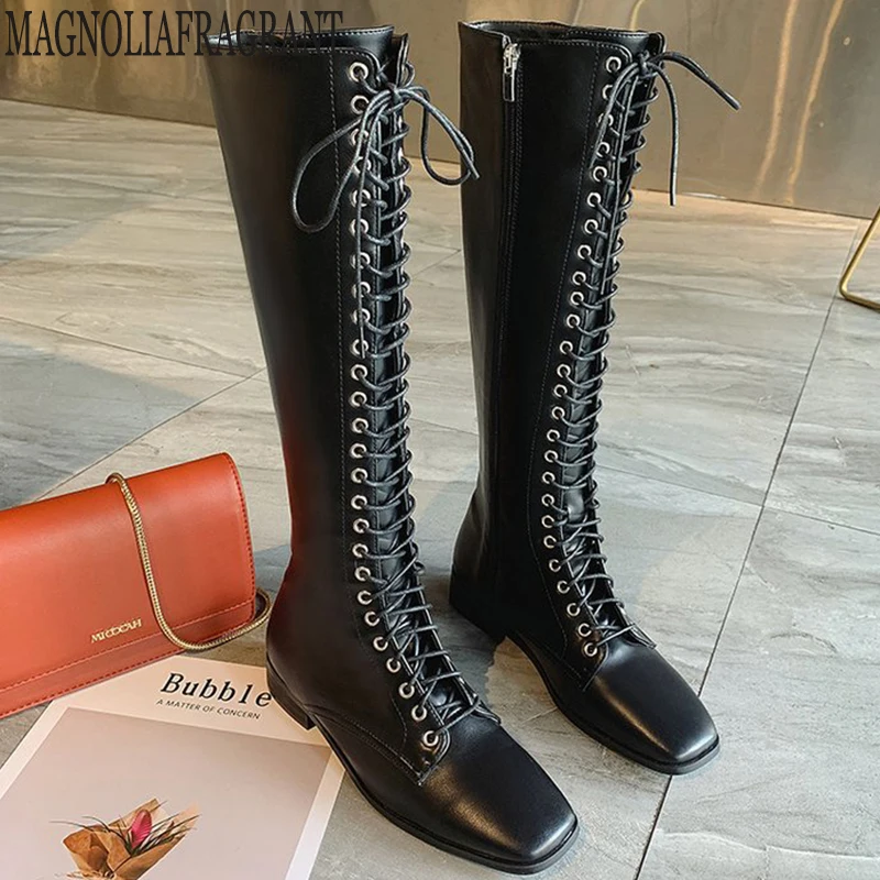 Женские высокие сапоги до бедра зимние выше колена на шнуровке новые женские