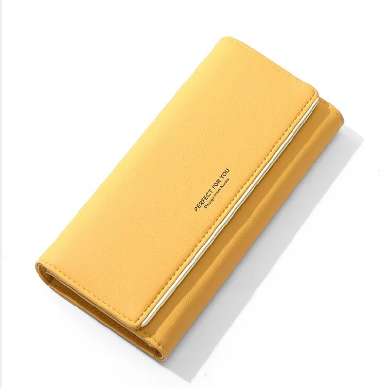 

Hot Sale Women's long wallet quality pu tri-fold wallet multi-function clutch bag wallet multi-color female wallet