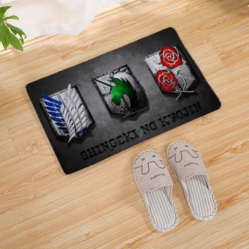 

Attack on Titan Print Modern Home Doormat Insole Kitchen Carpet Indoor Outdoor Welcome Bathroom Anti-slip Floor Mats 80cm