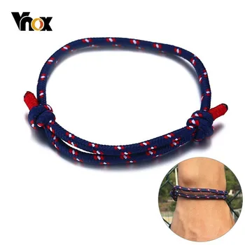 

Vnox Casual Paracord Bracelets for Women Men Kids Handmade Rope Chain Bracelets Simple Classic Bracelets Adjustable Length