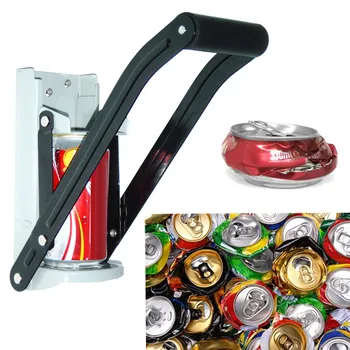 

Beer Tin Can Crusher With Grip Handle Bottle Opener Wall Mounted Recycling Tool JS23