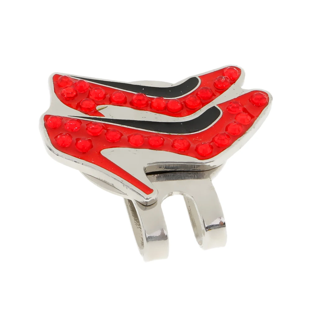 Shiny High-heels Magnetic Hat Clip Golf Ball Marker Fit for Golf Cap Visor
