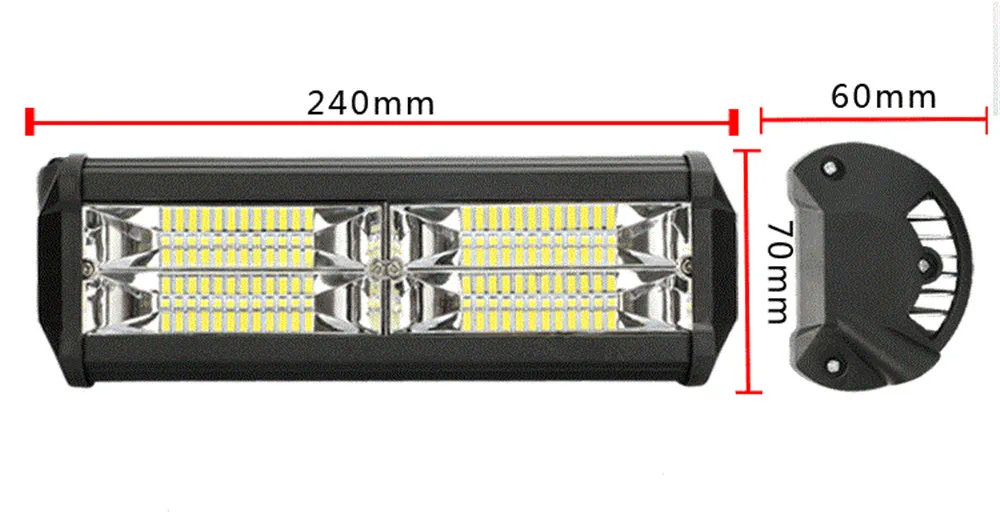 Britgenrl Автомобильный светодиодный светильник 144 Вт 10-80 в 6000 К 10800лм рабочий светильник-бар светильник дальнего света Лампа для осмотра