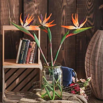 

INDIGO - Large 90cm Bird Of Paradise Shopwindow Display Real Touch Silicone Decorative Artificial Flower Tropical Party Orchid