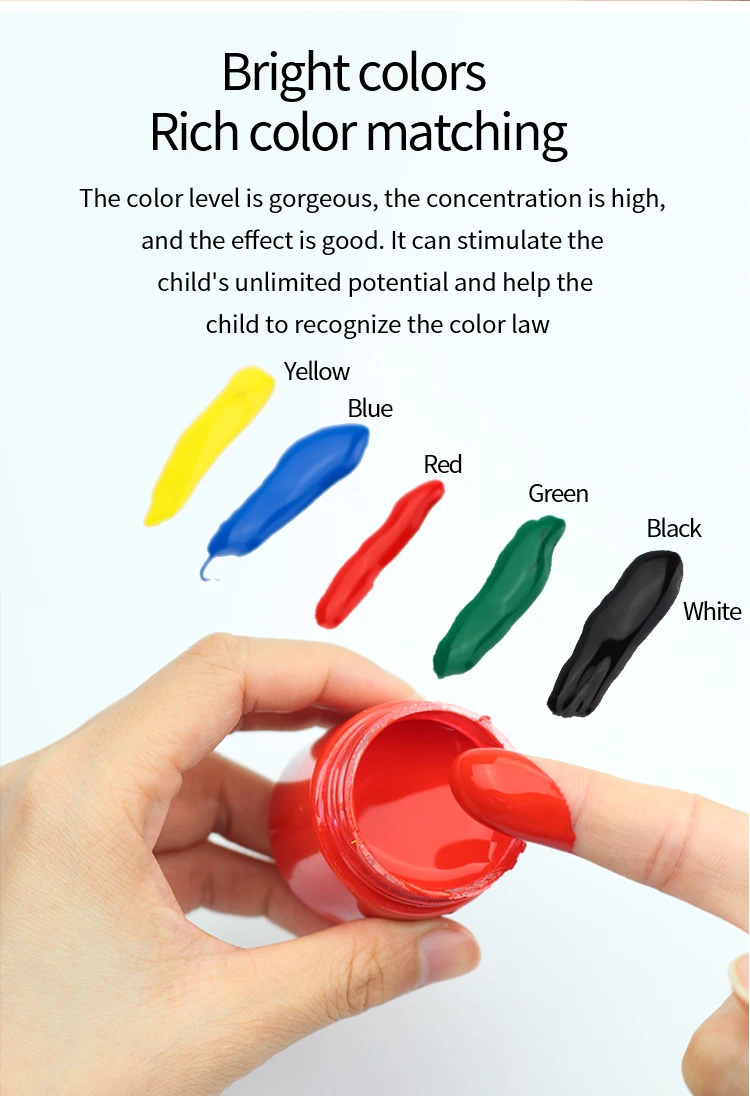 Barbie Bear Creative Finger Pigment 35ML Painting Set 6 Colors Pigment DIY Graffiti Paint Safe Non-toxic Mild Delicate Supplies
