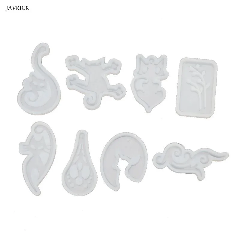 

8Pcs Cute Cat Pendant Resin Silicone Molds Kit Jewelry Making Tools Art Crafts For DIY Jewelry