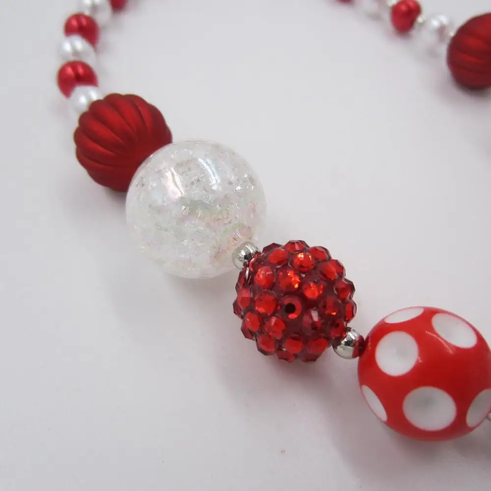 New Model child chunky beads necklaces colorful Toddler Girls Pearl bubblegum necklace Bracelet jewelry set for kids gift 1pcs