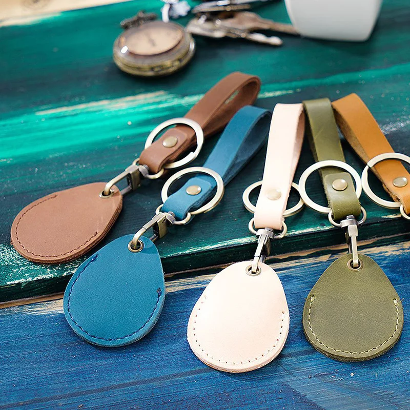 Цепочки для ключей из натуральной воловьей кожи мужчин и женщин маленькие