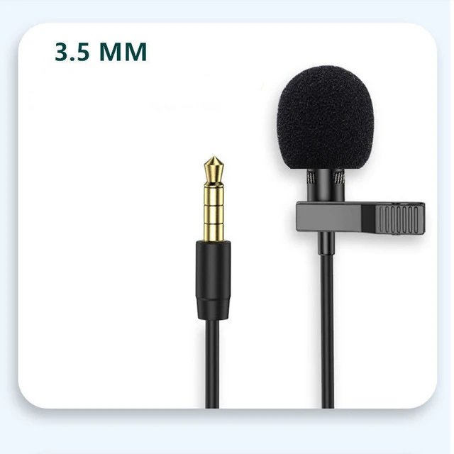 Buttonhole Mini Lavalier Microphone Lapel For iPhone Android Do Mobile Cell Phone Smartphone Gaming Mikrofon Mic Micro Tie USB 