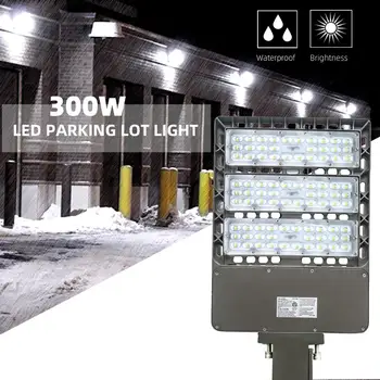 

300W LED Street Light 18000lm 110V-277V Lamp LED Parking Lot Light Outdoor Dusk To Dawn Patio Lights waterproof Garage Court