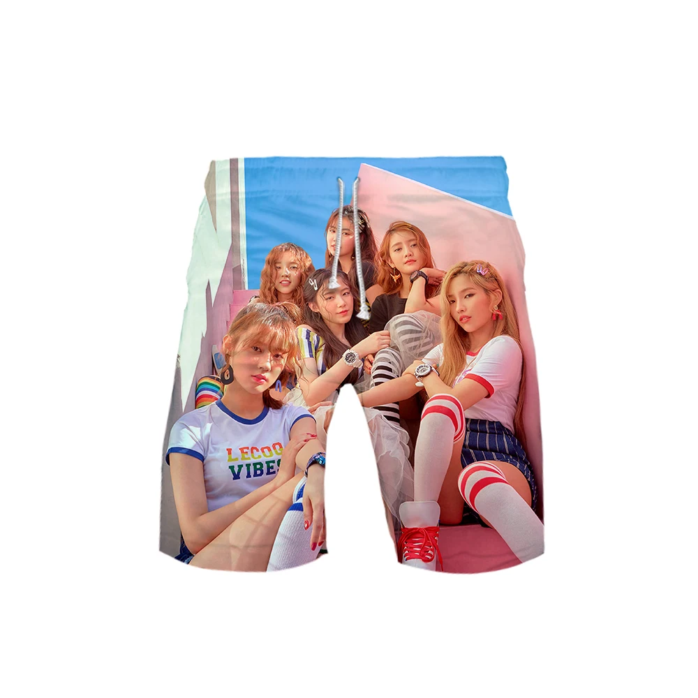 G) I-DLE уличная детская повседневная Летняя обшитые мужские шорты/женские хип-хоп модные Молодежные шорты