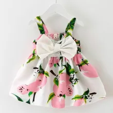 Платье для девочек коллекция года, милое новое платье без рукавов до колена с бантом для малышей Лидер продаж, платья принцессы для дня рождения