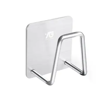 

Kitchen stainless steel sink sponge soap drain rack kitchen seamless hook Punch-free 304 stainless steel kitchen rack