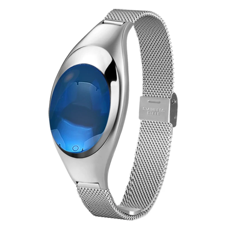 Серебристый Smartch модный стиль Z18 смарт-Браслет Водонепроницаемый для мужчин и женщин Смарт-часы кронштейн спортивный шагомер пульсометр часы - Цвет: Серебристый