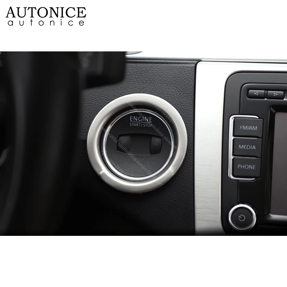 stainless steel Ignition Keyring Switch Key Ring Cover Trim Fit For Volkswagen CC 2009- Passat Alltrack Variant 2009