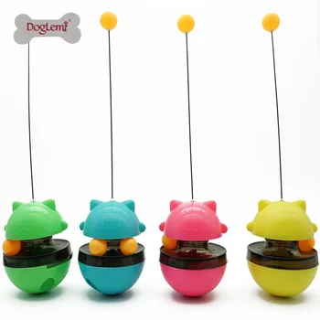 

DogLemi Funny Cat Toys pet Slow Leaking ball Food Ball Cat Educational Tumbler Toy Food Dispenser IQ Improve Training Toys Pet