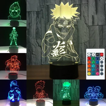 

LED Night Light Naruto Cartoon kids Kakashi Sasuke Sakura Japanese Manga Anime Friendship Sensor Lamp Nightlight 3D Lamp