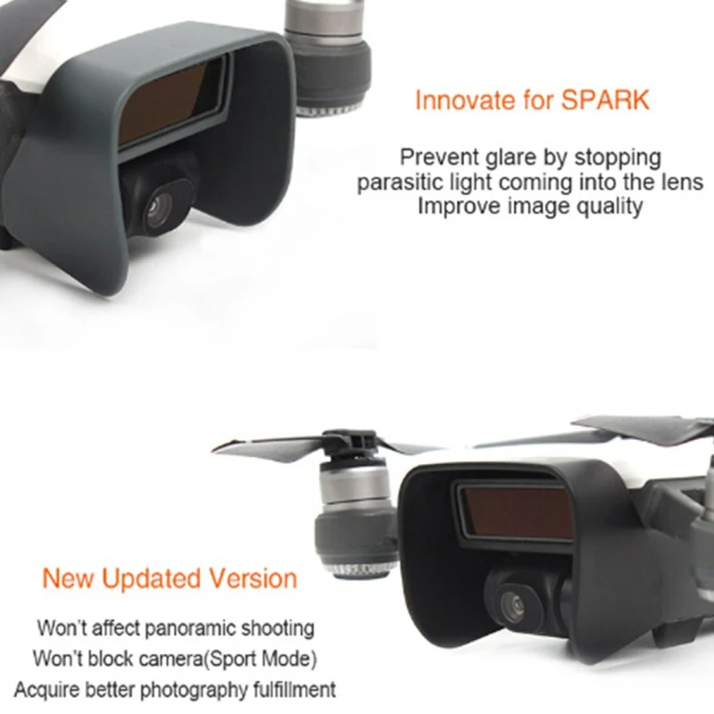 Для DJI Spark антибликовый объектив камеры Подвеса капот камеры защитная крышка объектива Солнцезащитная Защита от солнца для Дронов аксессуары