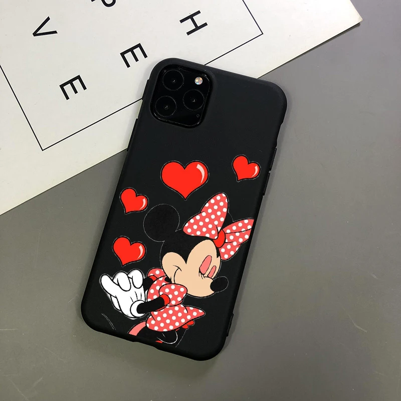 TPU Disneys Mickeys mouse TPU Мягкий силиконовый чехол для телефона для iPhone SE 5 5SXR XS MAX 11 Pro MAX 6 6S 7 8Plus черный чехол для телефона Copue - Цвет: TPU