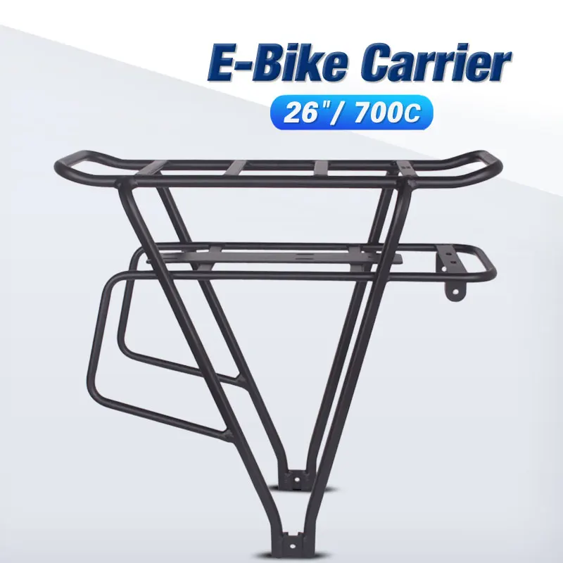 Bike Luggage Rack Double Layer Black 26inch 28inch 700C Bicycle Battery