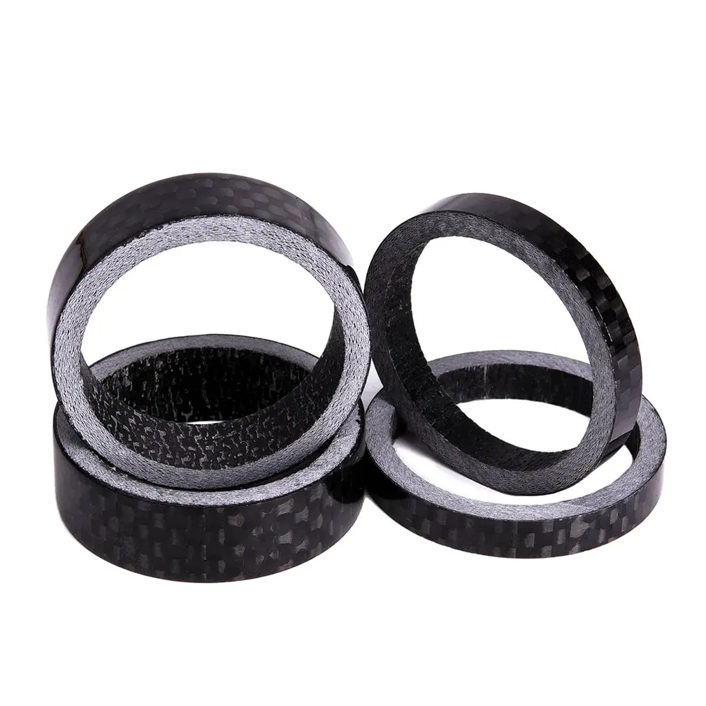 1PCS/SET Durable Ultra-Light Carbon fiber Bicycle Washer Mountain Road Bike Washers Spacer Gasket Fork Headset Parts