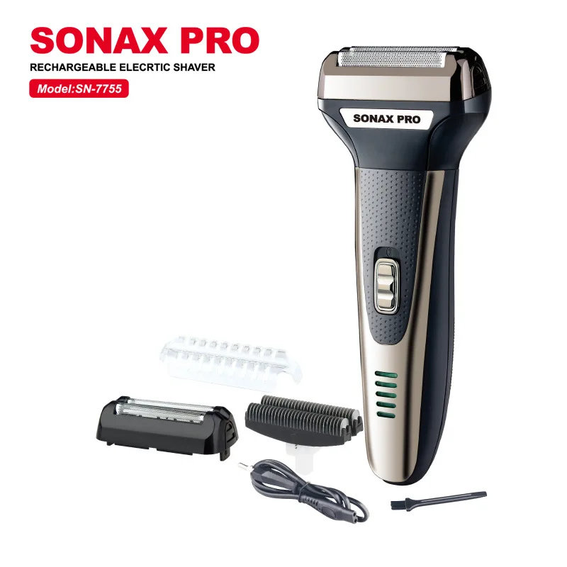 Shaver SONAX PRO Men's electric shaver reciprocating charging beard knife haircut nose hair three-in-one multi-function razor - Цвет: Shaver