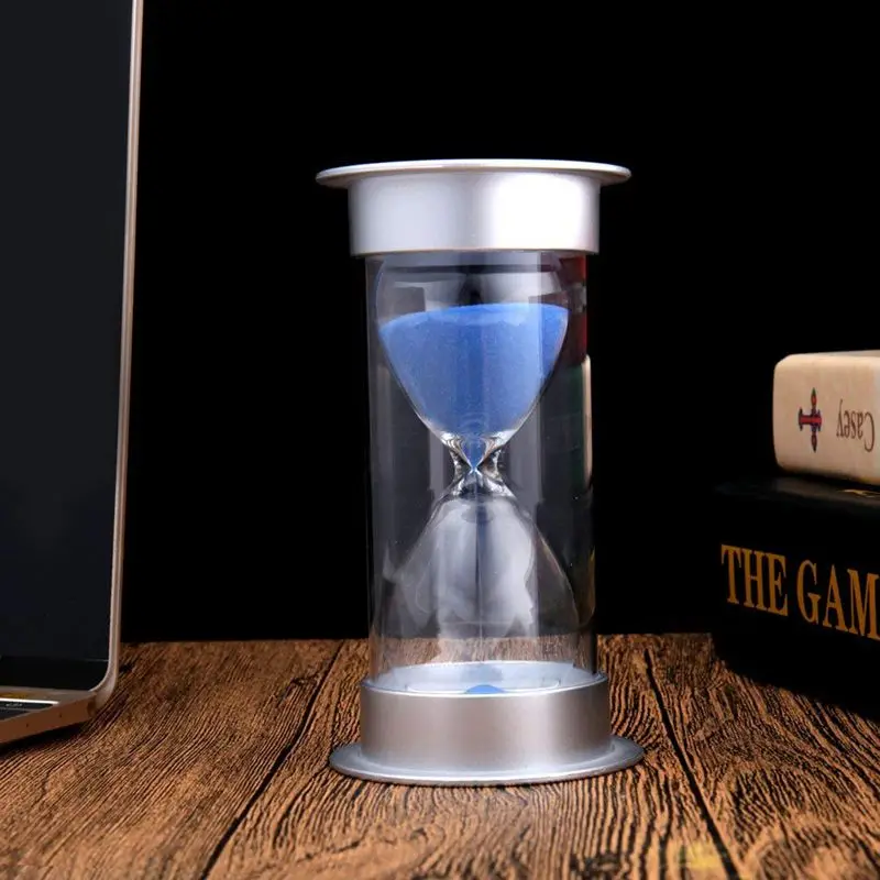 45 минут песочные часы, современный песочный таймер с голубым песком для камина офисный стол журнальный столик книжная полка Curio шкаф или торцевой стол
