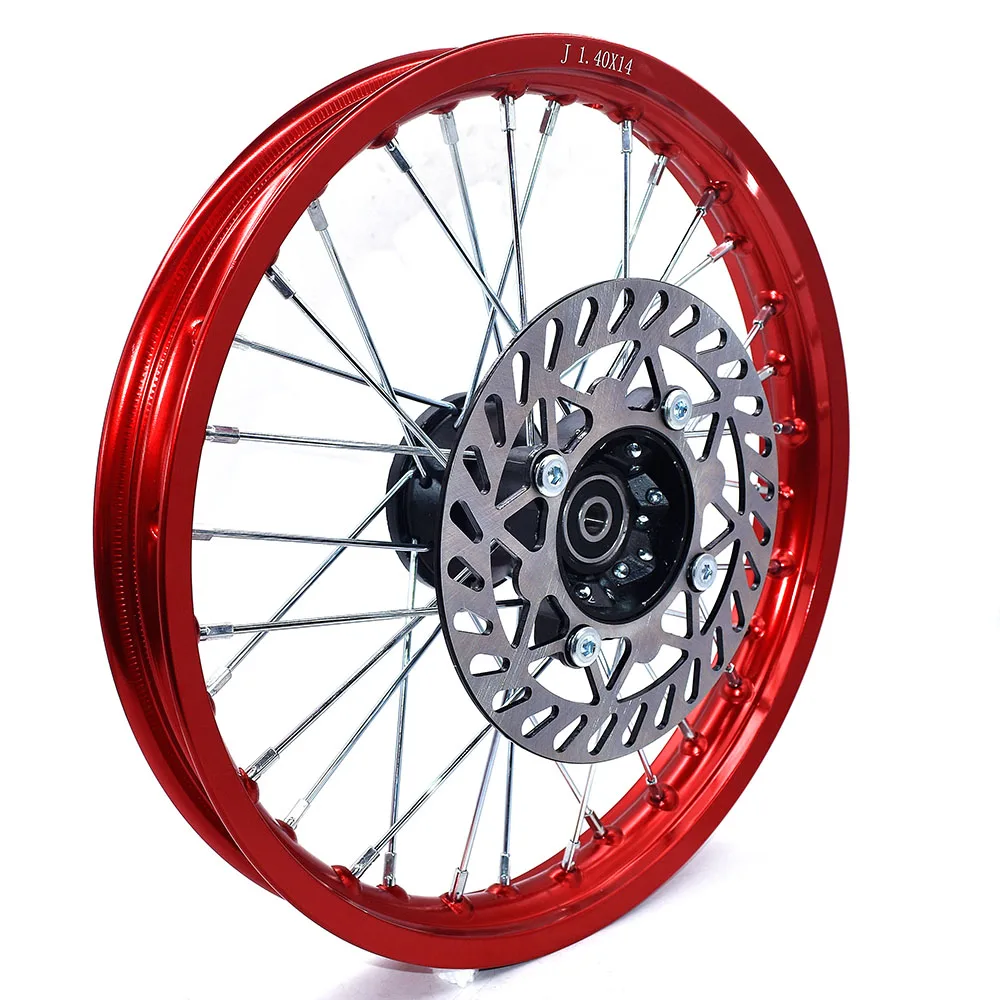 1.40-14 inch Front 1.85-12 inch Rear Rims Aluminum Alloy Wheel sprocket Disc Brake For KLX CRF Kayo BSE Dirt Pit Bike Motorcycle - Image 3