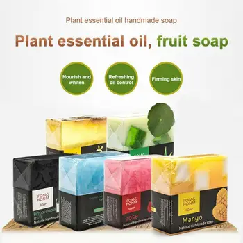 

Fruit Soap Natural Rose Bamboo Charcoal Moisturizing Hydrating Exfoliating Hand Washing Cleansing Soap Bath Soap TSLM1