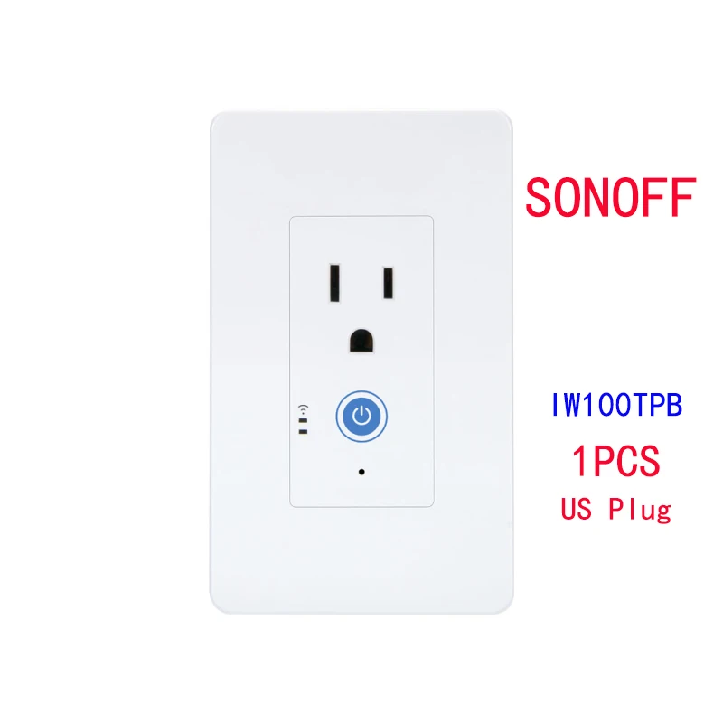 1/2/3/5 шт./лот SONOFF IW100/IW101 по выгодной цене умного Wi-Fi Мощность мониторинга розетки и переключатель с Amazon Alexa и Google Assistant - Комплект: IW100TPB 1PCS