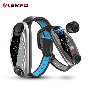 

LEMFO LT04 Smart Watch Earphone Bluetooth 2 in 1 BT Call 5.0 Heart Rate Blood Pressure Fiteness Bracelet For Android IOS